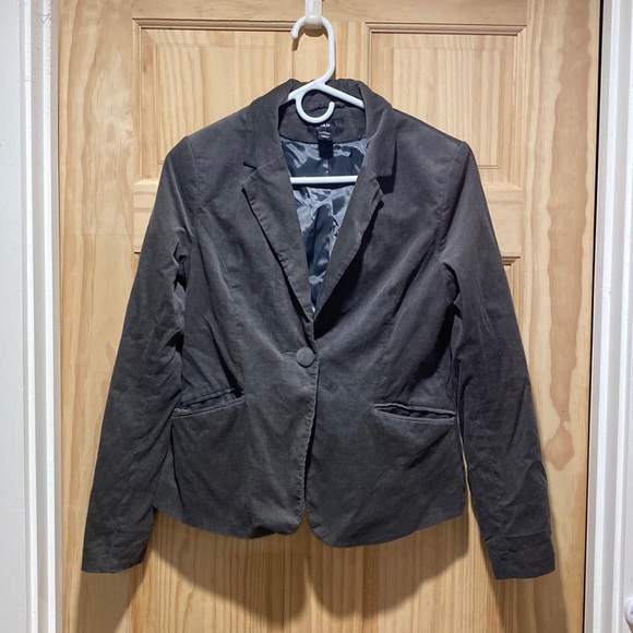 Charcoal Corduroy Blazer Jacket